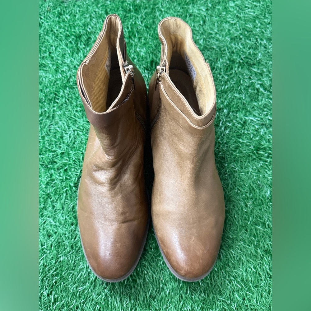 Hush Puppies Women Tan Leather Ankle Boots Size 10‎